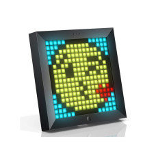 Divoom Pixoo -- Pixel Art Digital Picture Frame with 16x16 LED Display APP Control - Cool Animation Frame Wall/Desk Mount for Gaming Room & Bedside Table -Black